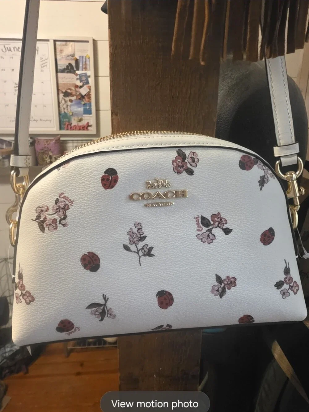 Coach Madi Crossbody With Ladybug Floral Print